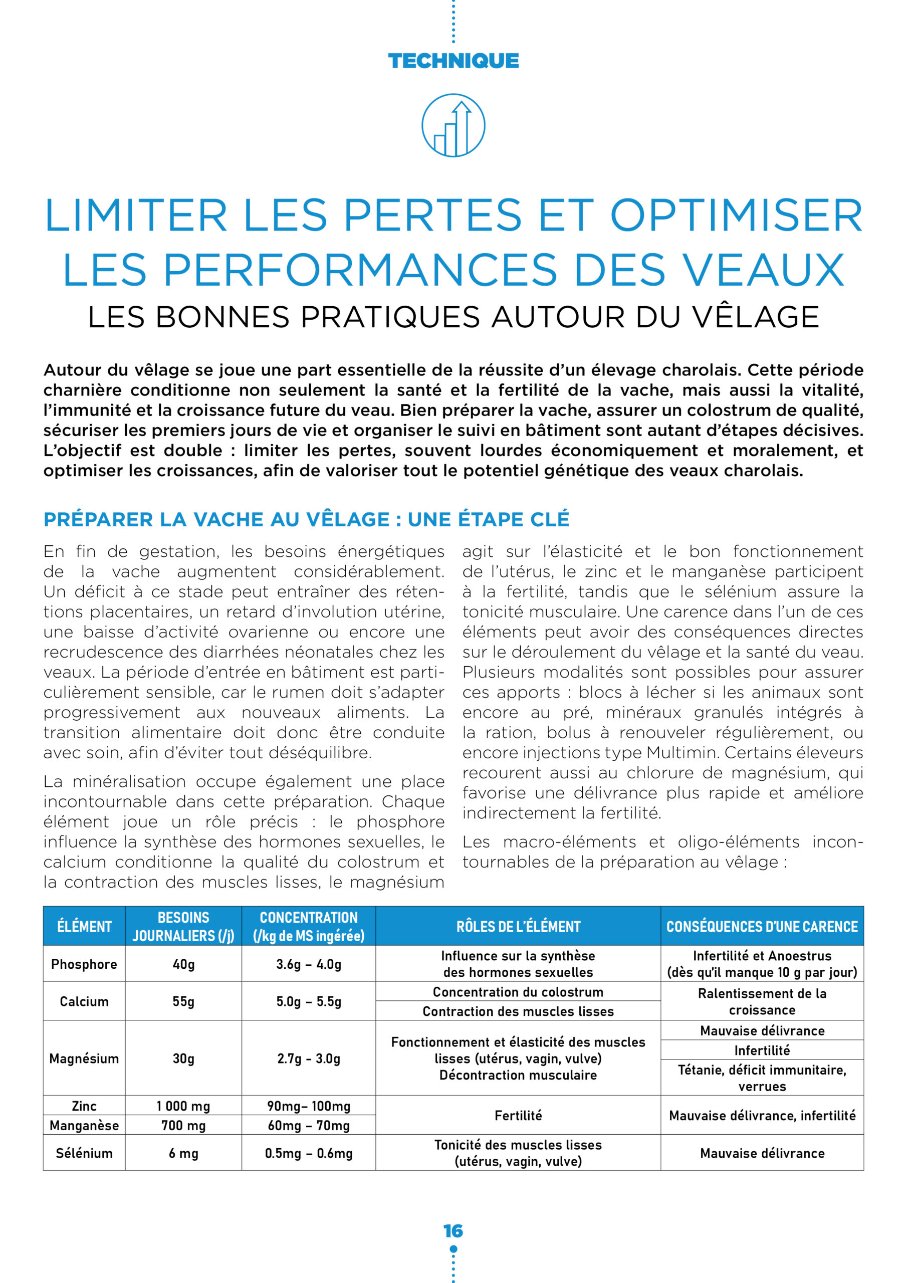 Demarrage des veaux
